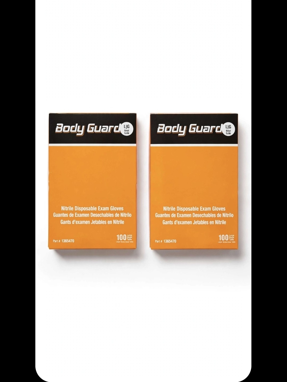 Orange Nitrile Disposable Exam Gloves - Large, 100 Count